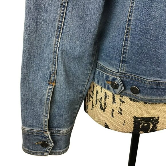 Denim Jacket With Rhinestone Studded Yoke H&J Womens Medium - Picture 8 of 11